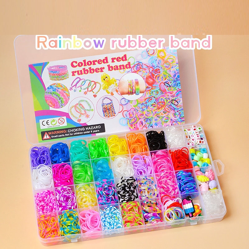 36 Grid Loom Rubber Band Rainbow Weaver Rubber Band Diy Educational Children's Toy Knitting Bracelet3