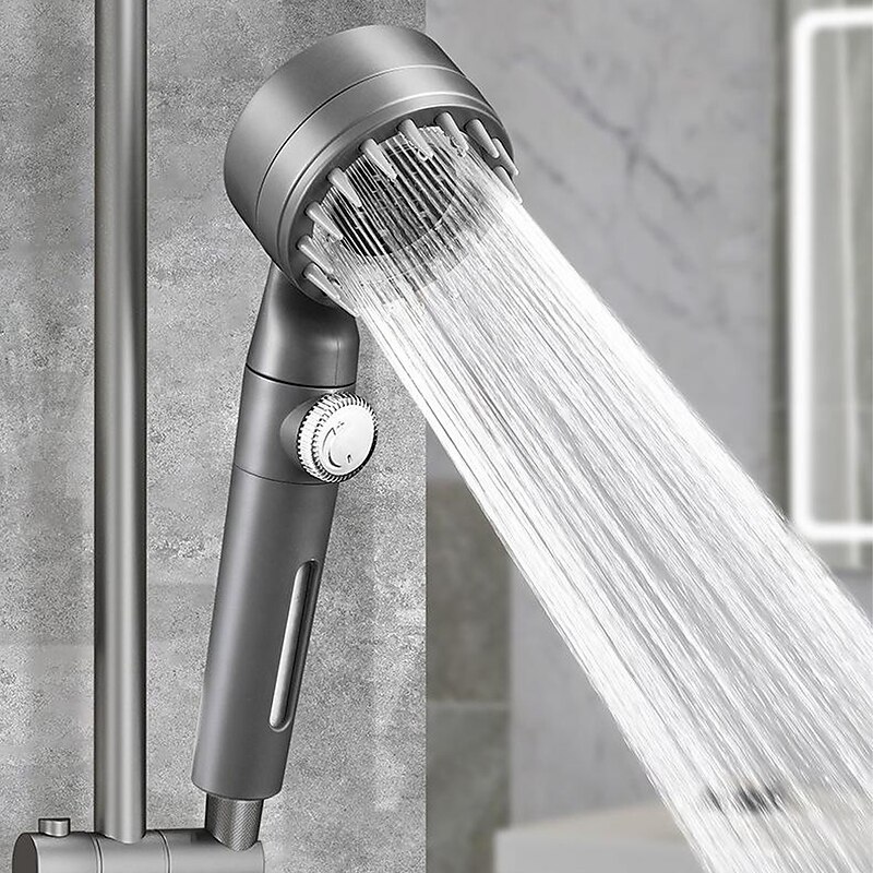 Shower Head with Filter 3 Mode Sprayer, Adjustable High Pressure Handheld Showerhead Massage Mist Jet Black White Grey4