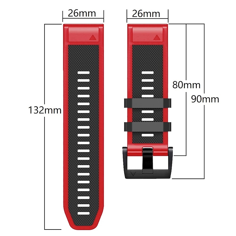 Watch Band for Garmin Fenix 7 7X 6 6X Pro Epix Pro 47mm 51mm Instinct 2X Approach S70 47mm S62 S60 Forerunner 955 945 Epix Marq Descent Quatix 22mm 26mm Silicone Replacement  Strap 22mm 26mm Quick4