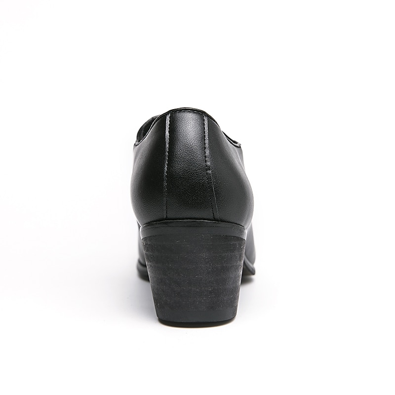 Men's White Faux Leather Zipper Oxford Shoes - Pointed Toe Slip-On Formal Dress Shoes with Low Heels for Weddings and Business Events4