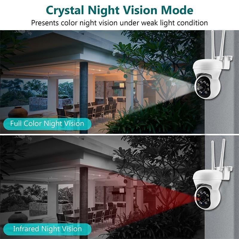 HD 1080P 5G WiFi IP Camera Wireless Speed Dome PTZ CCTV IR Outdoor NetCam Monitoring Auto Tracking Full Color Night Vision Security Camera NetCam2