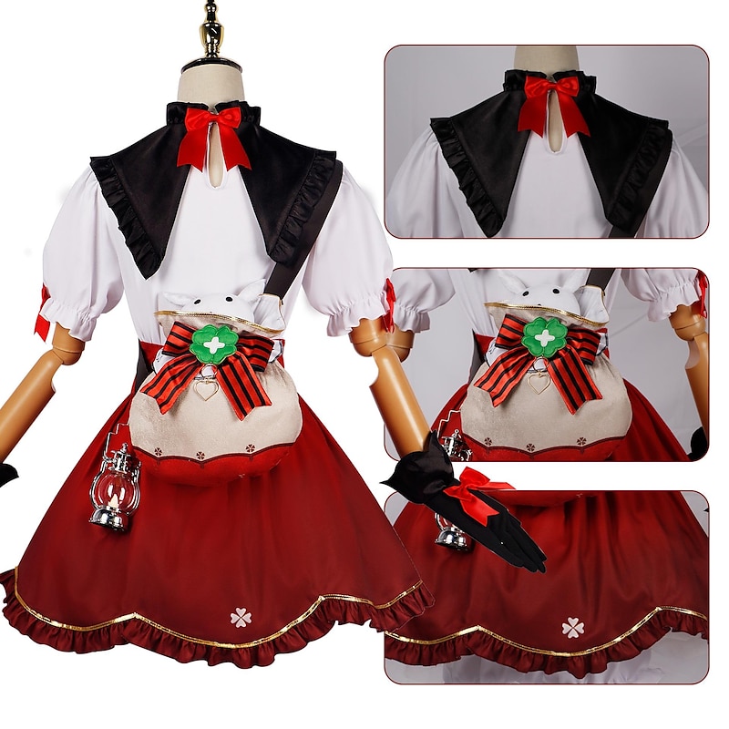 Inspired by Genshin Impact Klee Anime Cosplay Costumes Japanese Halloween Cosplay Suits Cosplay Wigs Cosplay Shoes For Women's Girls'4