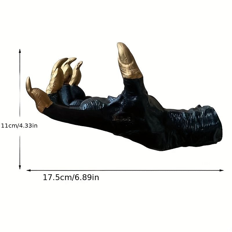 1pc Witch's Hand Wall Decoration Resin Witch's Hand Decor Wall Decoration Room Decor Scene Decor Bedroom Decor Entrance Decor Wall Beautification Decorative Background Wall Decoration (No Fram3