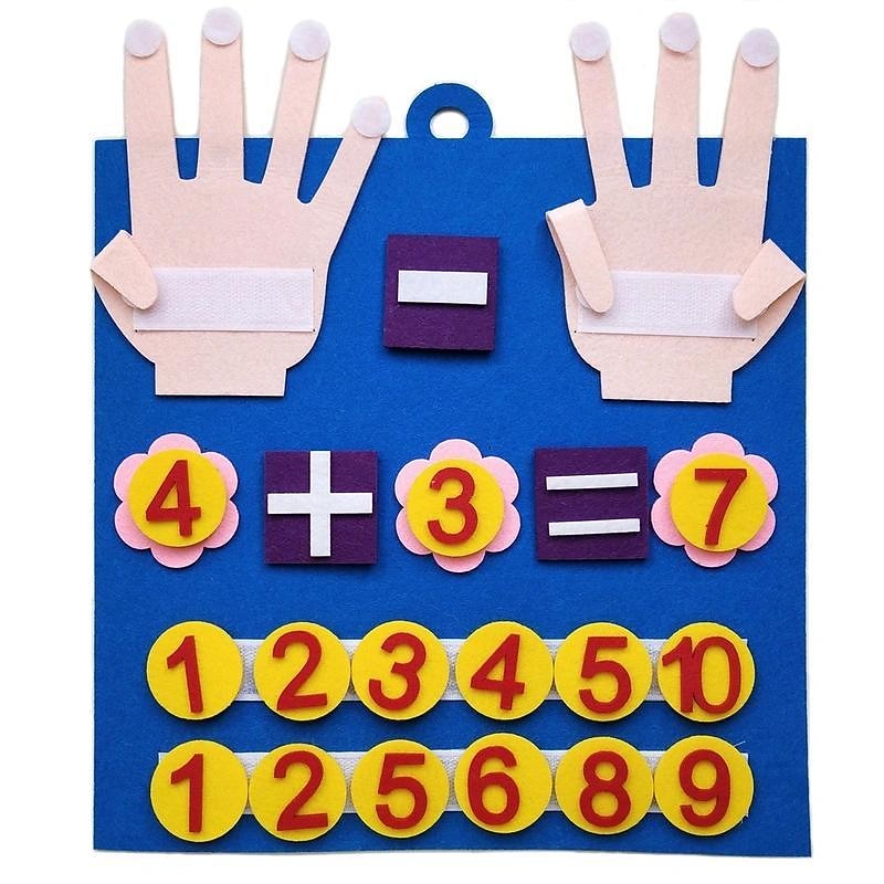 Kid Felt Finger Numbers Math Toys, Children Counting Early Learning Educational Board, For Toddler Teaching Aid Gift For Kids, Back to School Supplies - Main Image