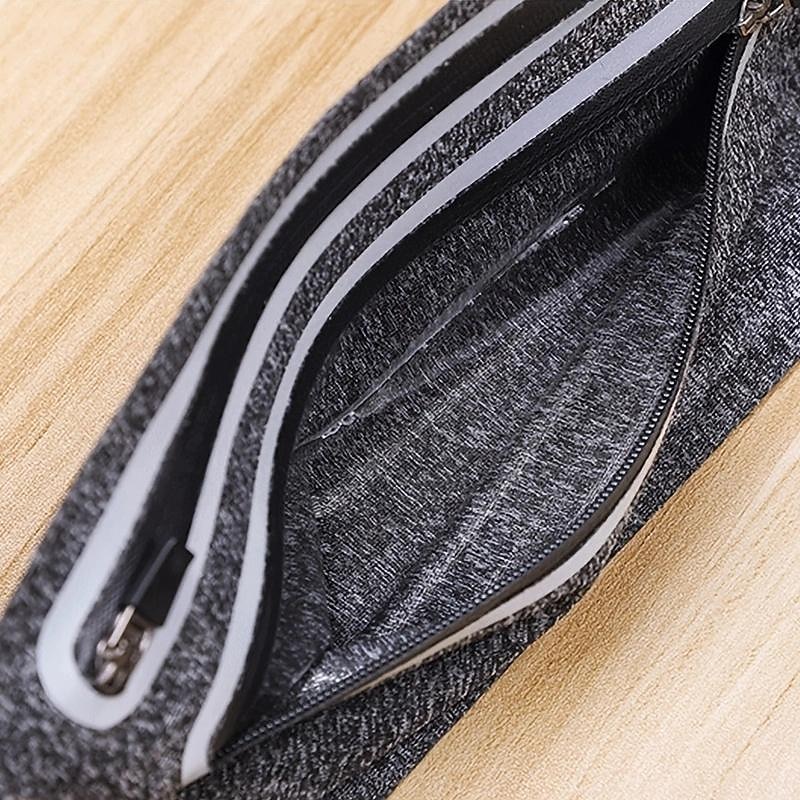 Ultra-thin Waist Pouch Running Sport Bum Bag Pack Travel Belly Waist Belt Outdoor Double Zipper Hiking Pouch Wallet Belt Bags4