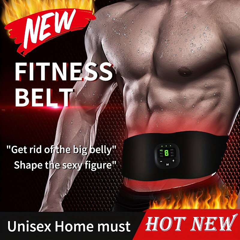 1 Set Abdominal Muscle Stimulator Muscle Toner Portable Electric EMS Muscle Trainer Intelligent Wireless Fitness Device For Men And Women Abdominal Home Office Exercise Abdominal Muscle Exerciser2