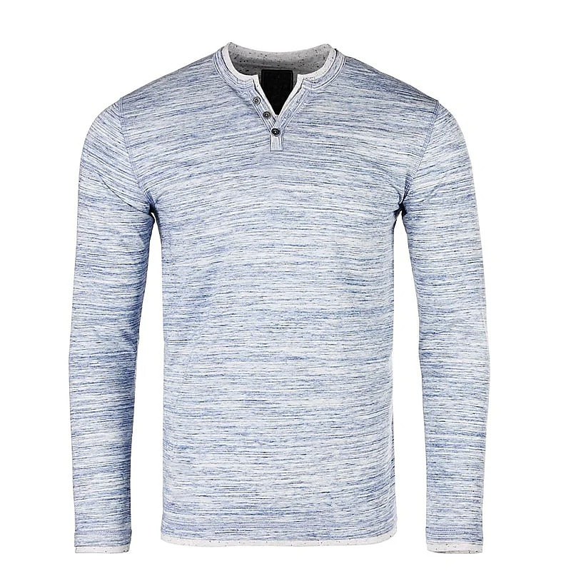 Men's Button T Shirt Henley Shirt Tee Top Long Sleeve Shirt Long Sleeve Henley Summer Plain Fashion Designer Basic Vacation Street Going out Black White Blue Top Tee for Men