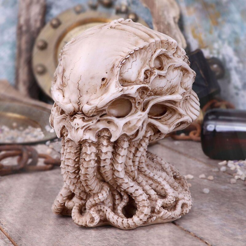 Halloween Cthulhu Skull Cthulhu Myth Statue Cthulhu Skull Resin Ornament Octopus Halloween Skeleton Decoration