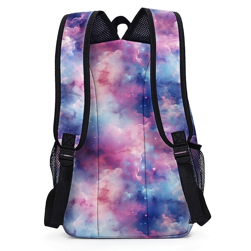 Galaxy Cat Print Backpack with Large Capacity – Cute Animal School Bag for Girls, Teens, and Cat Lovers, Ideal for School, Travel, or Daily Use4