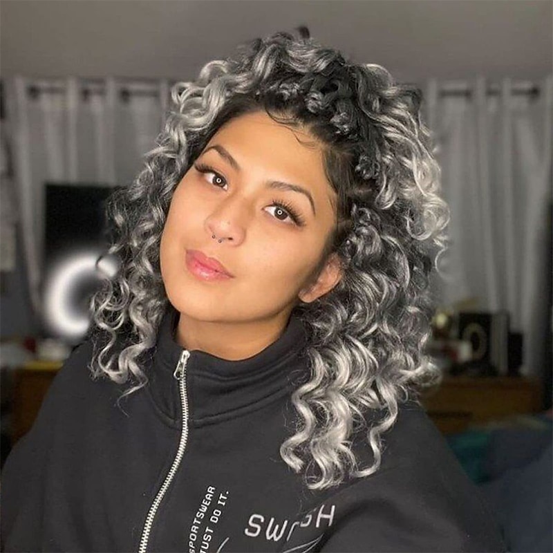 Ocean Wave Crochet Hair - 9 Inch 8 Packs Ombre Gray Crochet Braids Deep Twist Synthetic Braiding Hair Extensions4