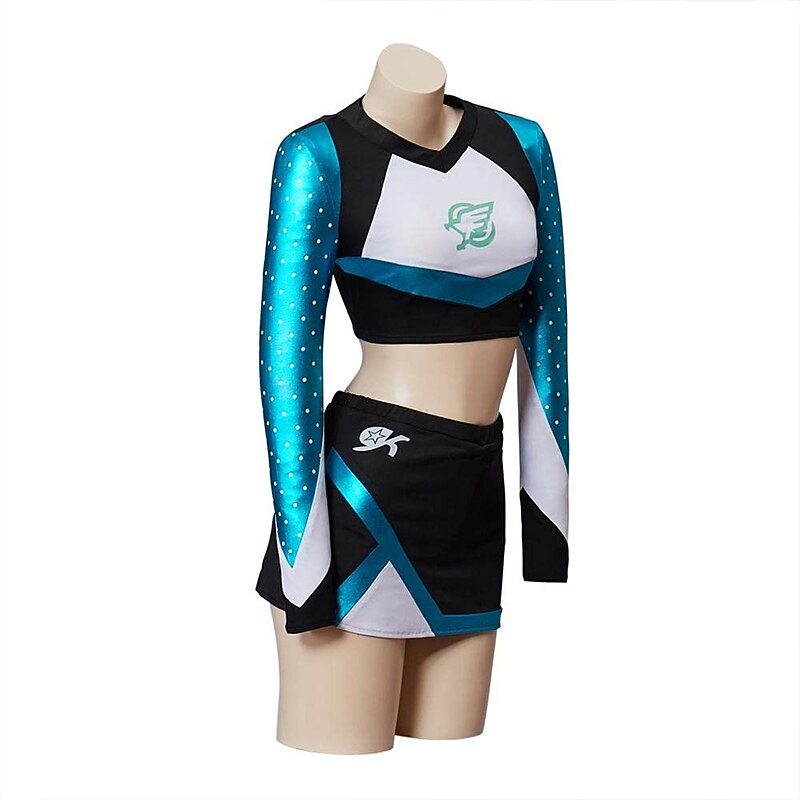 Euphoria Cheerleader Cosplay Costume School Uniform Movie Cosplay for Women's Teen Adults' Carnival New Year Bachelorette Party3