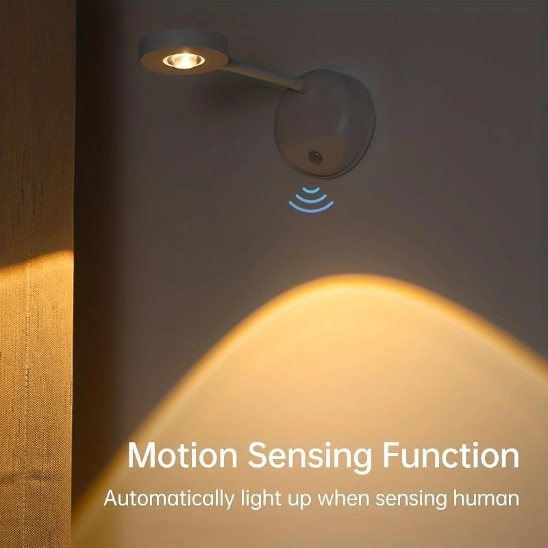 Rechargeable Motion Sensor LED Wall Light, Wireless Battery Powered Induction Lamp Wall Mounted Picture Light for Galleries, Stairs, Hallways, and Bedroom Decor4