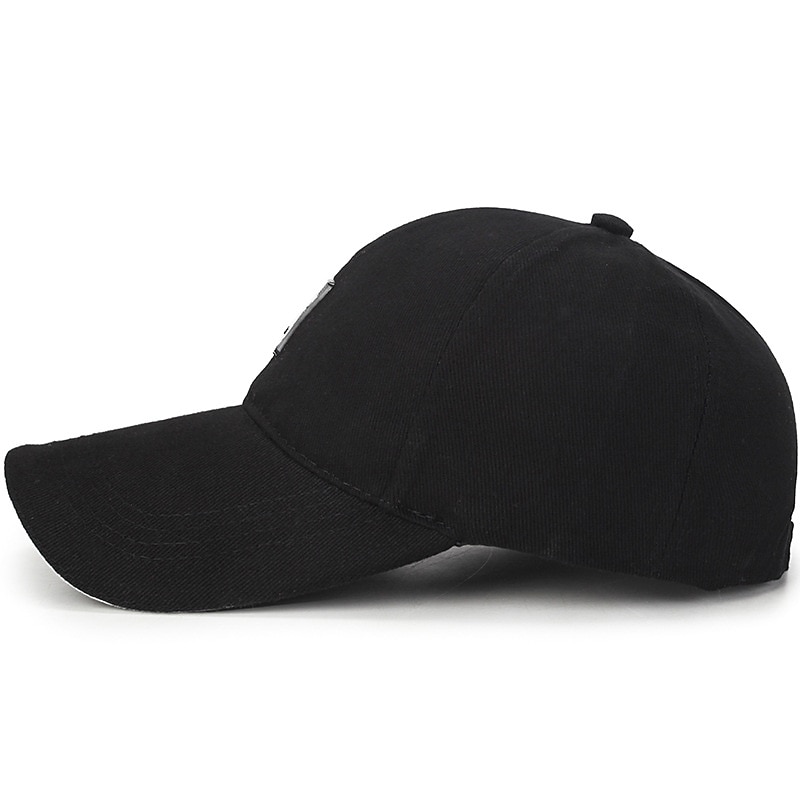 Men's Baseball Cap Black White Cotton Travel Beach Outdoor Vacation Plain Adjustable Fashion3