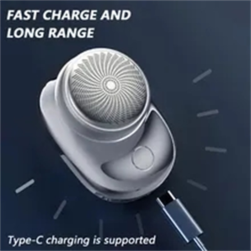 2023 New Powerful Storm Shaver for Men Mini Portable Electric Travel Shaver Rechargeable Wet and Dry Use Face Beard Razor4