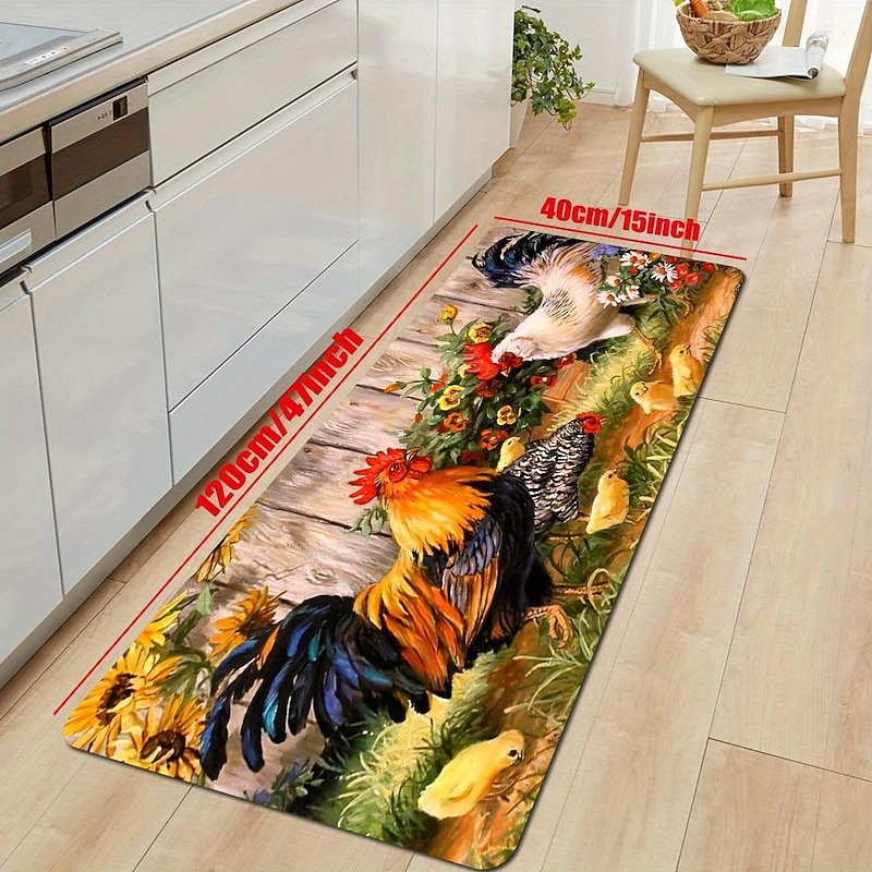 Sunflower Farmhouse Kitchen Rugs Anti Slip Door Mats for Kitchen Floor Kitchen Rugs and Mats Non Skid Waterproof Kitchen Runner Comfort Standing Mat3