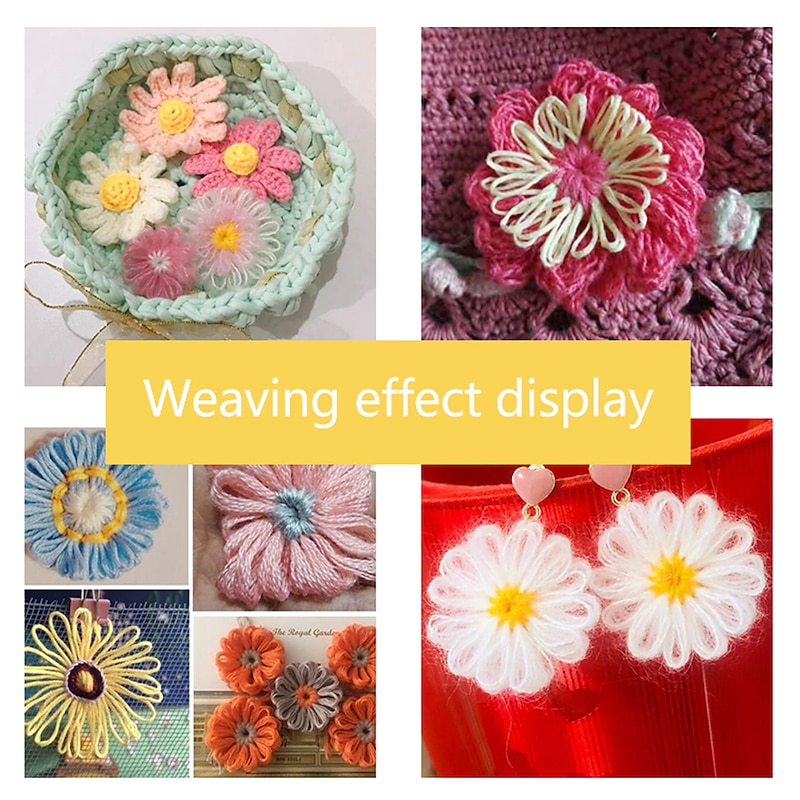 Needle Hobby Loom Knitting Machine DIY Weaving Tool Knitting Machine Color Stitching Tool Flower Loom Knitting3