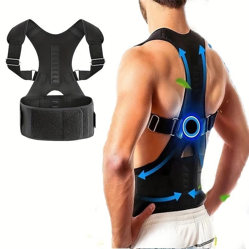 Adjustable Double Pull Strap Shoulder Spine Support Belt Lumbar Posture Correction Men Women Orthopedic Upper Back Brace Corset