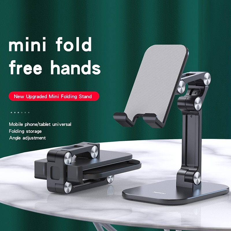 Phone Stand Cell phone tablet universal three-stage foldable lift Flexible Table Desktop Adjustable Cell Smartphone Stand2