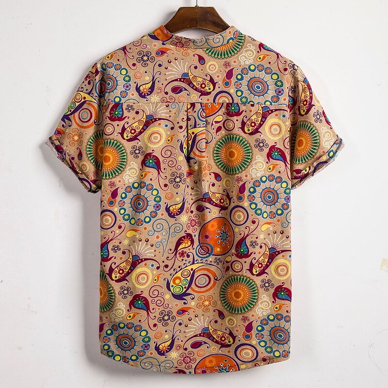 Classical Retro Vintage Blouse / Shirt Hippie Fancy Dress Men's Carnival Masquerade Party / Evening Casual Daily Pride Parade Adults' Shirt Summer2