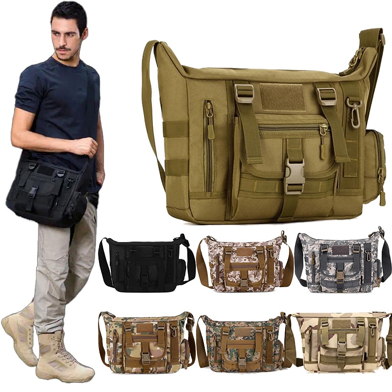 Men's Computer Bag Army Fan Camouflage Shoulder Bag  Large Messenger Bag Ipad3 Men's Bag A4 Book Leisure Bag