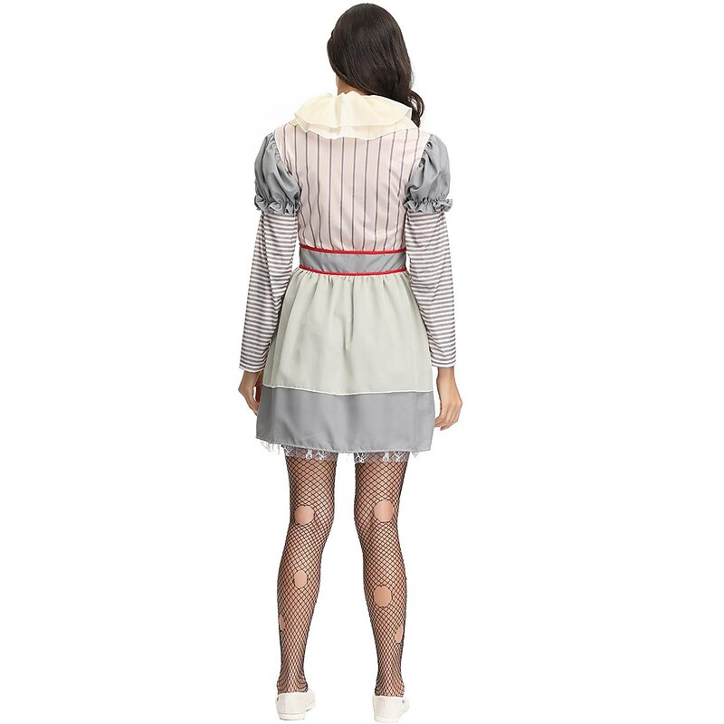 Burlesque Clown Pennywise Halloween Dress Cosplay Costume Party Costume Cosplay Scary Costume Adults' Women's Carnival Masquerade Performance Party Easy Halloween Costumes Dress Up4