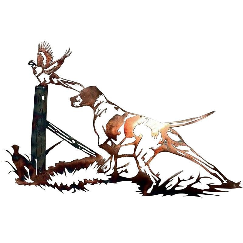 Dog Metal Wall Decor Metal Wall Art Bird Ornament Home Bedroom Living Room Window Decoration  32.5x21.5cm2