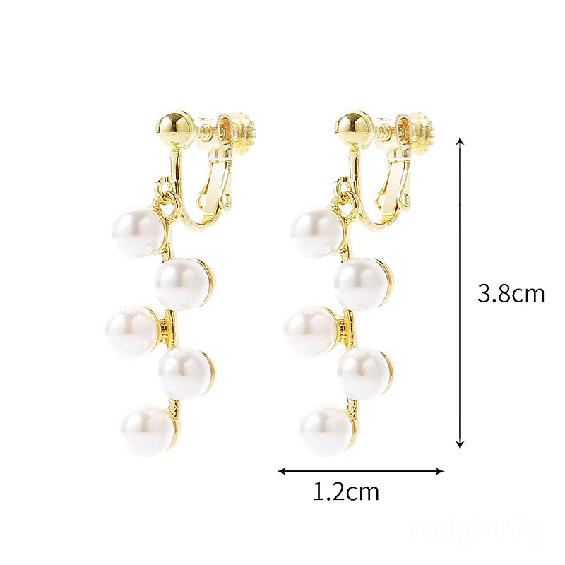 Women's Stud Earrings Hoop Earrings Clip on Earring Retro Drop Elegant Vintage Stylish Simple Sweet Imitation Pearl Earrings Jewelry 1# / 2# / 3# For Party Street Daily Holiday Festival 1 Pair4