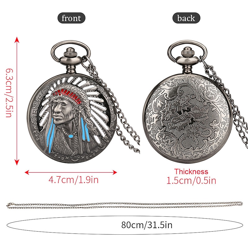 Retro Pocket Watches For Men Chief Series Steampunk Vintage Quartz Pocket FOB Watch Exquisite Necklace Unisex Gifts Half Hunter4