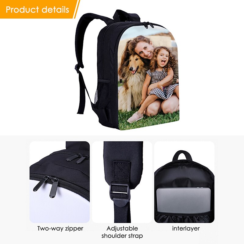 Custom Photo Kids Backpack for Back to School – Personalized School Bag with Picture Print for Boys and Girls3