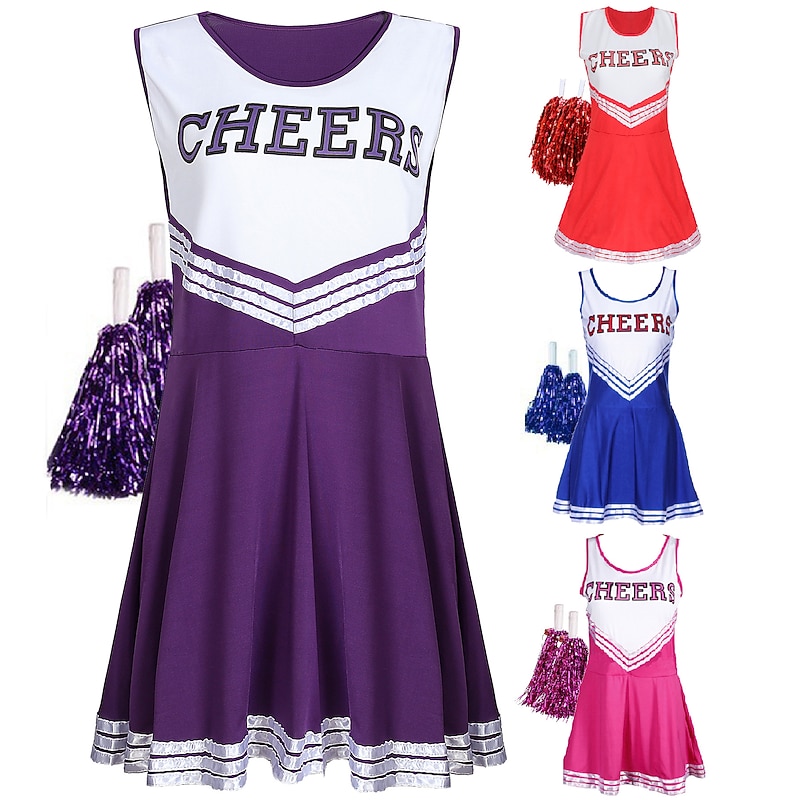 Cheerleader Halloween Cosplay Costume Party Costume Masquerade Carnival Costume Outfits Adults' Women's Masquerade Mardi Gras Performance Party Halloween Easy Halloween Costumes Dress Up
