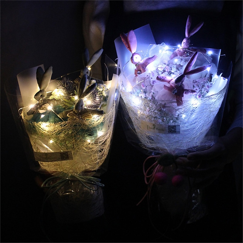 Elegant Wedding Reception Party 10pcs Waterproof LED Candles String Lights 1m 2m Copper Wire String Garland Submersible Vase Bottle Fairy Lamp for Christmas Wedding2