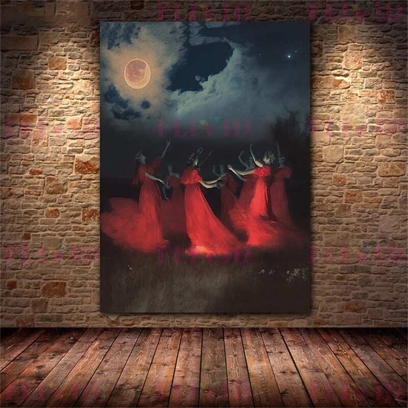 Halloween Wall Art Canvas Witch Ghost Prints and Posters Pictures Decorative Fabric Painting For Living Room Pictures No Frame4