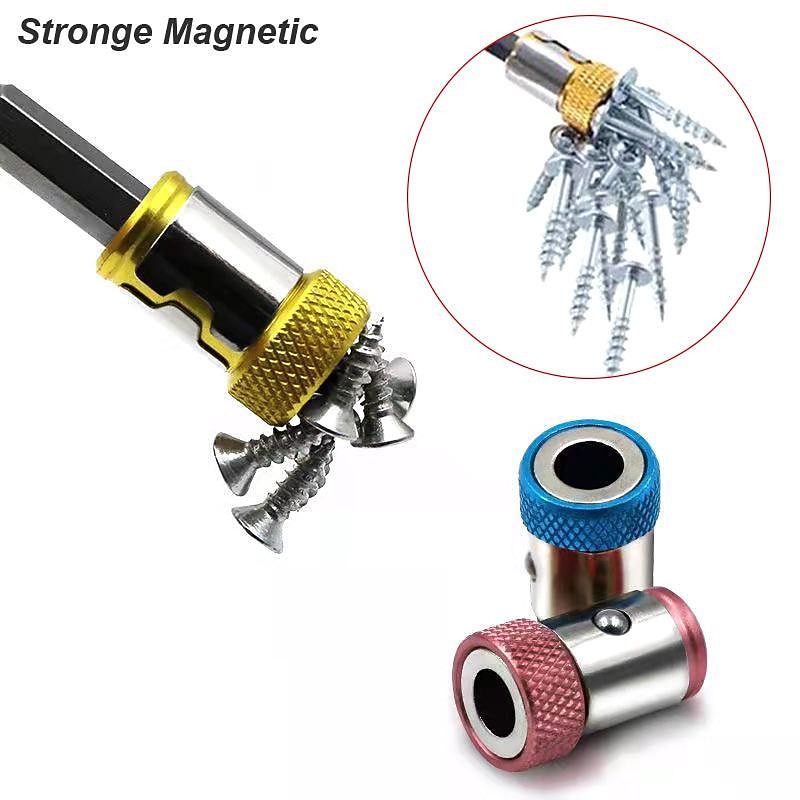 Magnetic Ring Cross Phillips Screwdriver Bit Holder 6.35mm 1/4 Universal Alloy Anti-corrosion Strong Magnetizer Power Hand Tool3
