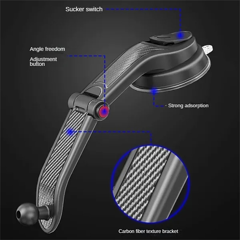 2023 NEW Universal Sucker Car Phone Holder 360° Windshield Car Dashboard Mobile Cell Support Bracket for 4.0-6 Inch Smartphones4