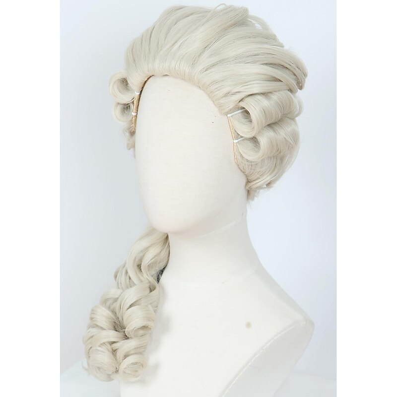 Curly Wig Light Blonde Carnival Cosplay Costume Wig For Party Halloween Wigs4