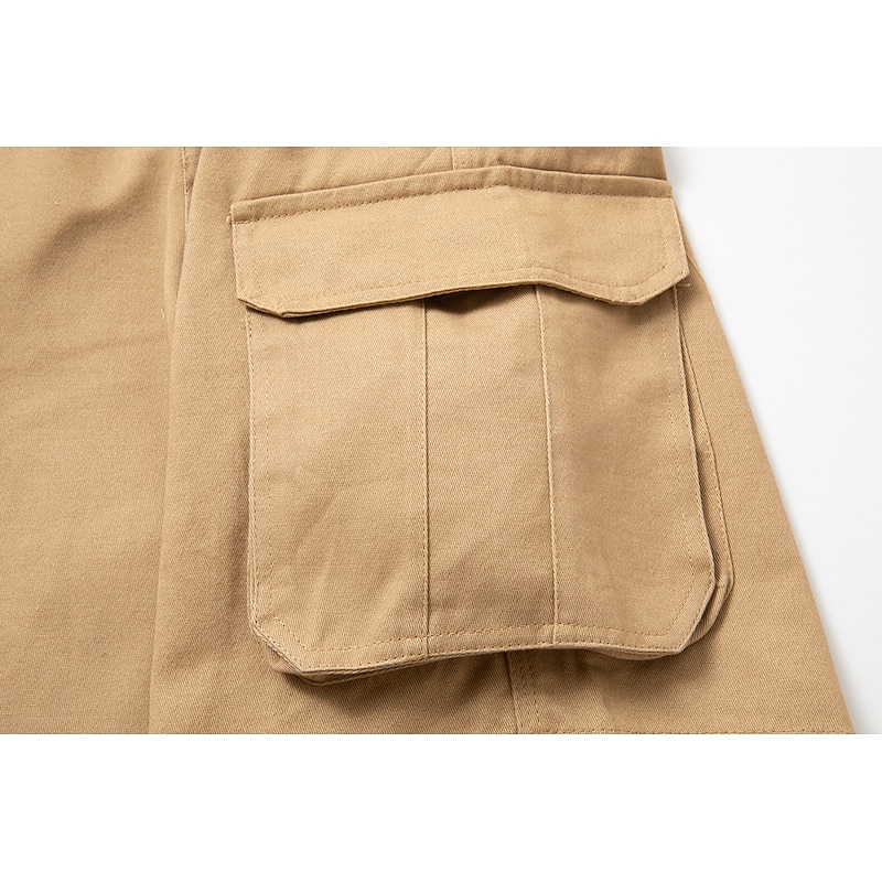 Men's Cargo Shorts Shorts Summer Shorts Multi Pocket Plain Comfort Breathable Short Casual Daily Holiday Fashion Designer Army Green Khaki3