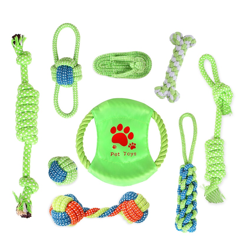 Puppy Teething Chew Toys - Durable Small Dog Toys for Puppies Dog Rope Chew Toys Bundle for Boredom Interactive Squeaky Treat Dispensing Ball Funny Flyer Non-Toxic & Safe4