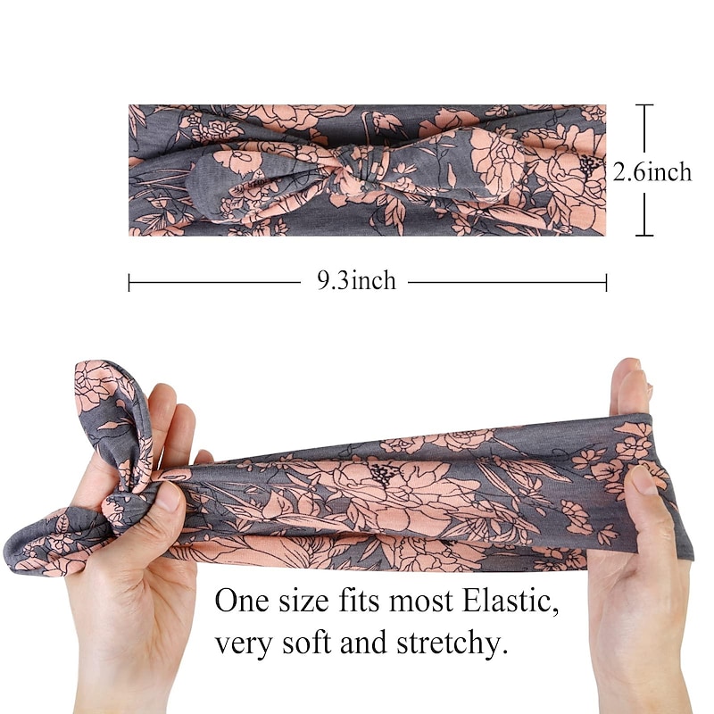 1PC Bow Headbands for Women Elastic Hair Band Headwraps Knotted Headband Rabbit Ears Turban Fashion Sport Cute Hair Accessories2