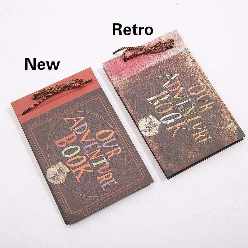 My Our Adventure Book Pixar Up Handmade DIY Family Scrapbook , Wedding Photo Album, Retro Album, Anniversary Scrapbook , Wonderful Gift for Thanks Giving Christmas 11.6x7.5 Inches4