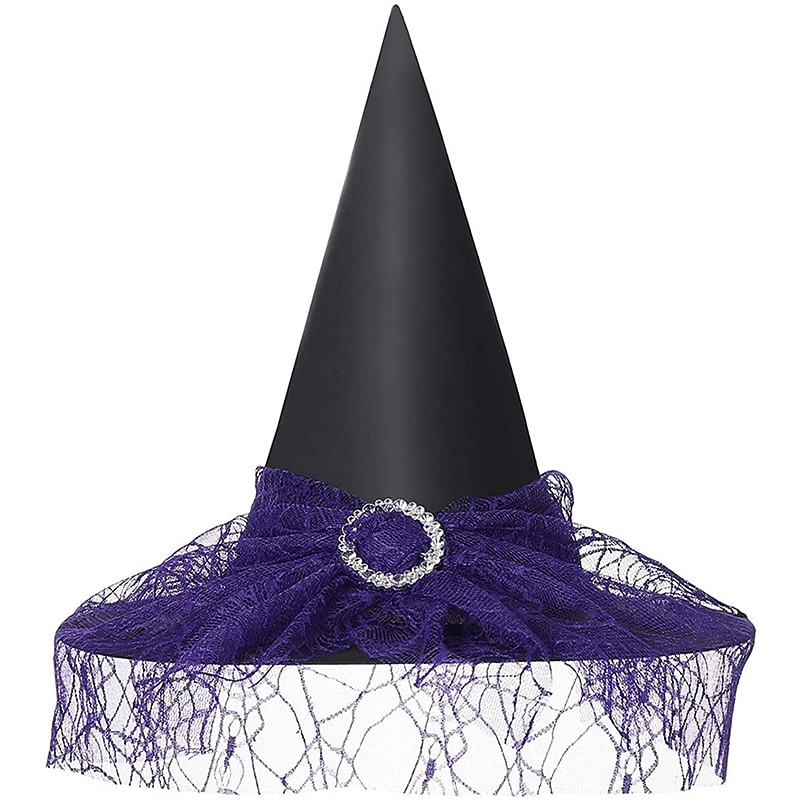 Witch Hat Halloween Props Women's Girls' Halloween Halloween Mardi Gras Easy Carnival Costume for Walpurgis Night3