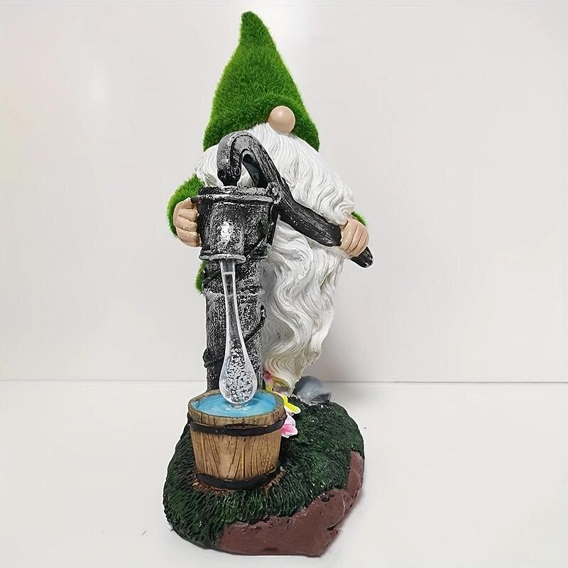 Garden Statues Gnome Decor Garden Resin Gnomes Elf With Solar LED Lights Outdoor Lawn Ornaments Decor For Patio Yard Porch Decoration Gifts Waterproof Outdoor Garden Decoration Solar Light For Garden Patio Courtyard Lawn And Tabletop4