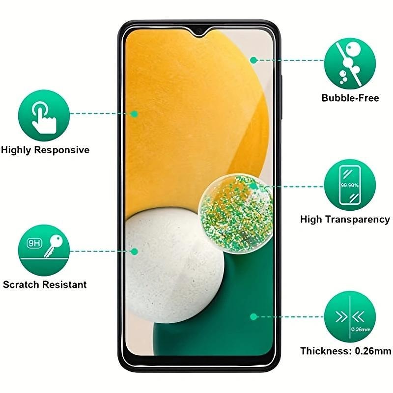 2 pcs Screen Protector For Samsung Galaxy S25 Ultra Plus A54 A34 A14 A73 A53 A33 A23 A13 A72 A52 A42 A32 A22 A12 A02 A71 A51 A41 A31 A21 A11 A01 Tempered Glass 9H Hardness Anti-Fingerprint High2