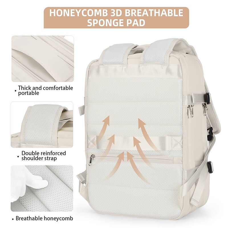 Expandable Travel Backpack with USB Charging Port – Large Capacity Carry-On Bag for Men and Women, Business, College, or Weekend Trips4