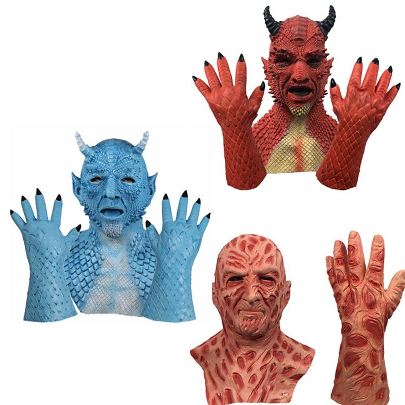 Freddy Krueger Halloween Gloves Mask Halloween Props Horror Scary Costume Adults Men's Women's Halloween Carnival Easy Halloween Costumes Dress Up