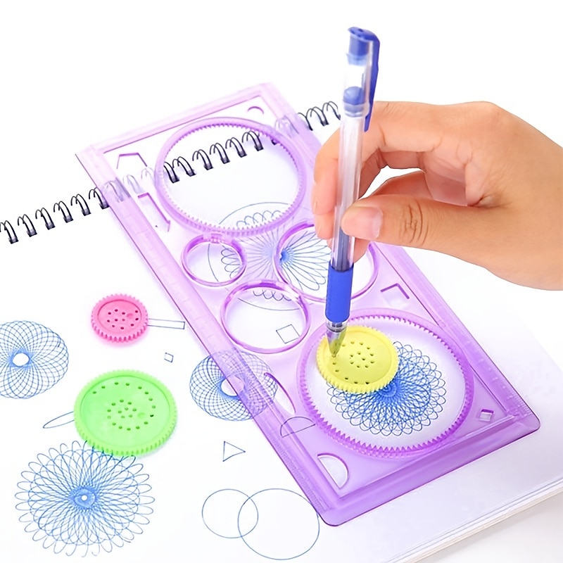 Multi-function Puzzle Spirograph Geometric Ruler Drafting Tools For Students Drawing Toys Children Learning Art Tool Gift For Kids, Back to School Supplies3
