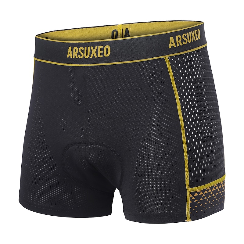 Arsuxeo Men's Patterned Cycling Underwear Shorts Cycling Underwear Cycling Shorts Bike Underwear Shorts Padded Shorts / Chamois Form Fit Mountain Bike MTB Road Bike Cycling Sports Reduces Chafing