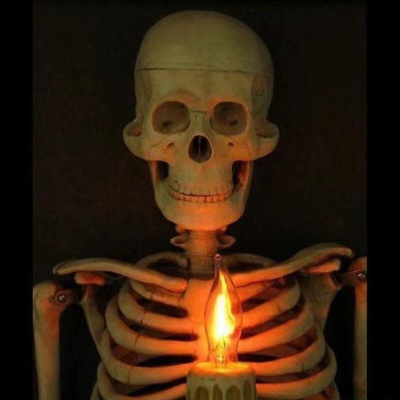 Halloween Skull Photo Frame Candle Lamp Resin Crafts Home Pendant Halloween Party Decoration4