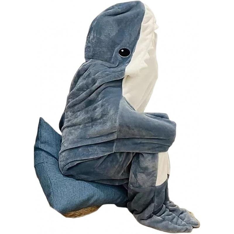 Shark Blanket Kigurumi Pajamas Sofa Blanket for Adults' Unisex Cute Christmas Halloween Carnival Easy Halloween Costumes 9
