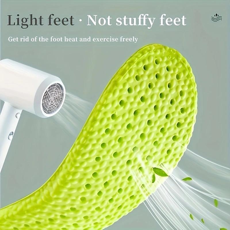 1 Pair Shock Absorption Comfortable Breathable Deodorant Insoles, Insoles For Sneakers Comfortable Plantar Fasciitis Insoles Foot Men's And Women's Sex Orthopedic Sole Running Accessories4