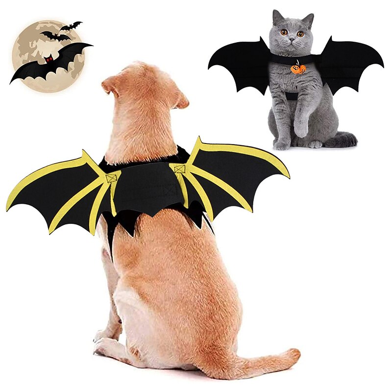 Dog Costume for Halloween, Carnival Halloween Creative Cat Dog Bat Wing Transformed Clothing3